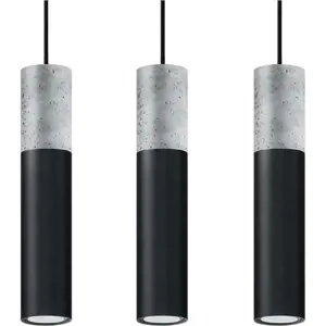 Produkt Černo-šedé závěsné svítidlo Nice Lamps Edo, délka 40 cm