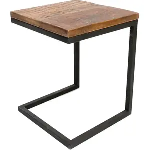 Produkt Černý odkládací stolek s deskou z mangového dřeva LABEL51 Box