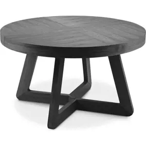 Produkt Černý rozkládací stůl z dubového dřeva Windsor & Co Sofas Bodil, ø 130 cm