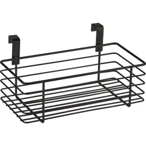 Produkt Černý závěsný kovový košík na kuchyňská dvířka Wenko Slim, 24 x 15 cm