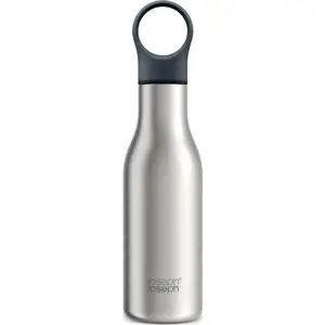 Produkt Cestovní nerezová lahev v leskle stříbrné barvě 500 ml Loop – Joseph Joseph