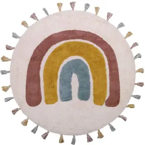 Produkt Dětský ručně vyrobený koberec Nattiot Rainbow, ø 110 cm