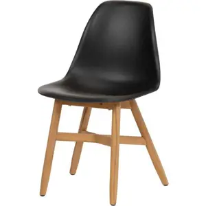 Produkt Dřevěno-plastová zahradní židle v černo-přírodní barvě Lotus – Exotan