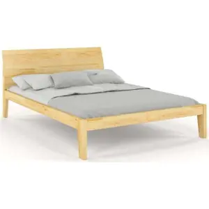 Dvoulůžková postel z borovicového dřeva v přírodní barvě 160x200 cm Agava – Skandica