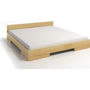 Dvoulůžková postel z borovicového dřeva v přírodní barvě 160x200 cm Spectrum – Skandica