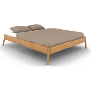 Produkt Dvoulůžková postel z dubového dřeva v přírodní barvě 140x200 cm Twig – The Beds
