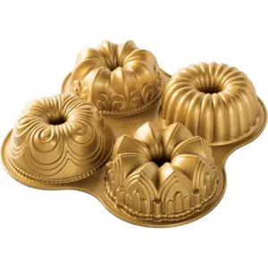 Produkt Forma na 4 mini bábovky ve zlaté barvě Nordic Ware Minimix, 2,1 l