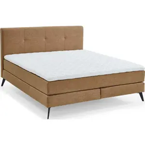 Hnědá boxspring postel 160x200 cm ANCONA – Meise Möbel