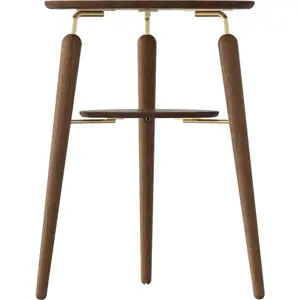 Hnědý kulatý konferenční stolek z dubového dřeva ø 46 cm My Spot – UMAGE