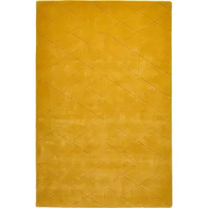 Hořčicově žlutý vlněný koberec Think Rugs Kasbah, 120 x 170 cm