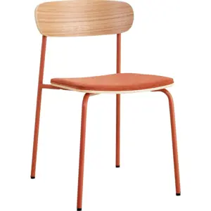 Jídelní židle v sadě 2 ks v červeno-přírodní barvě Adriana – Marckeric