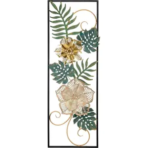 Produkt Kovová závěsná dekorace se vzorem květin Mauro Ferretti Campur -A-, 31 x 90 cm