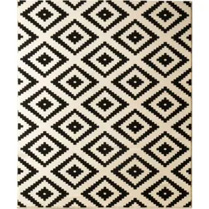 Krémovo-černý koberec Hanse Home Hamla Diamond, 200 x 290 cm
