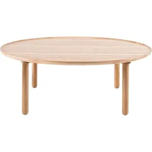 Kulatý konferenční stolek z dubového dřeva v přírodní barvě ø 100 cm Mu – Gazzda