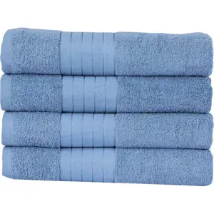Modré bavlněné ručníky v sadě 4 ks 50x100 cm – Good Morning