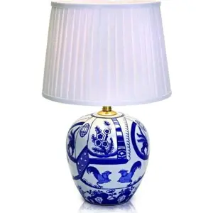Produkt Modro-bílá stolní lampa Markslöjd Goteborg, výška 48 cm
