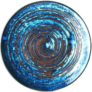 Produkt Modrý keramický talíř MIJ Copper Swirl, ø 29 cm
