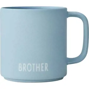 Modrý porcelánový hrnek 175 ml Brother – Design Letters