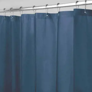 Modrý sprchový závěs iDesign PEVA, 183 x 183 cm