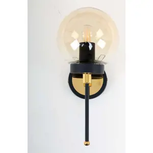 Produkt Nástěnné svítidlo ve zlato-černé barvě ø 15 cm Tokyo – Squid Lighting