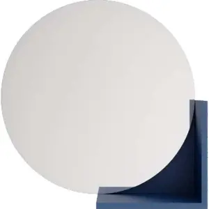 Produkt Nástěnné zrcadlo s tmavě modrou policí Skandica Lucija, ø 60 cm