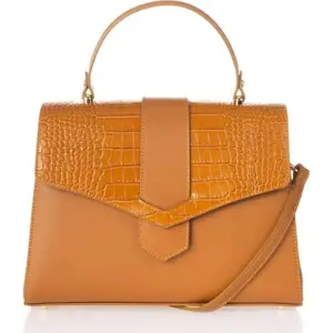 Produkt Oranžová kožená kabelka Federica Bassi Marta