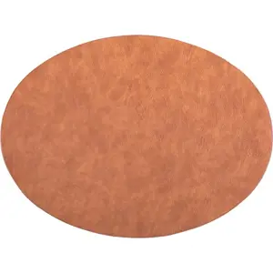 Oranžovohnědé prostírání z imitace kůže ZicZac Troja, 33 x 45 cm
