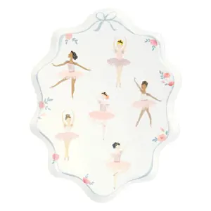 Papírové jednorázové tácky v sadě 8 ks Ballerina – Meri Meri