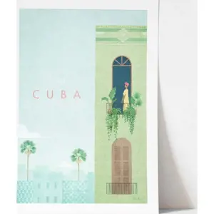 Plakát Travelposter Cuba, 30 x 40 cm