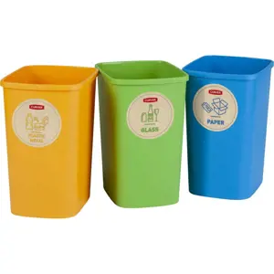 Produkt Plastové odpadkové koše na tříděný odpad 9 l v sadě 3 ks Eco – Curver