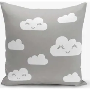 Produkt Povlak na polštář s příměsí bavlny Minimalist Cushion Covers Grey Background Cloud, 45 x 45 cm