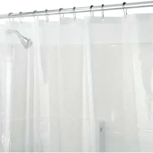 Průhledný sprchový závěs iDesign PEVA, 200 x 180 cm
