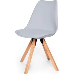 Produkt Sada 2 šedých židlí s podnožím z bukového dřeva Bonami Essentials Gina
