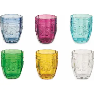 Sada 6 barevných sklenic na vodu VDE Tivoli 1996 Bicchieri Syrah, 235 ml