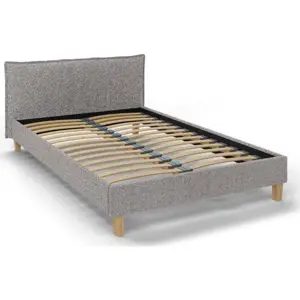 Produkt Šedá čalouněná dvoulůžková postel s roštem 140x200 cm Tina – Ropez