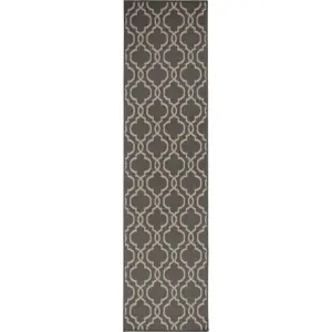 Šedo-béžový venkovní koberec běhoun 230x66 cm Milan - Flair Rugs