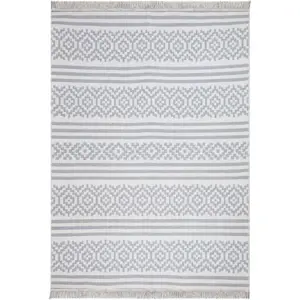 Produkt Šedo-bílý bavlněný koberec Oyo home Duo, 80 x 150 cm