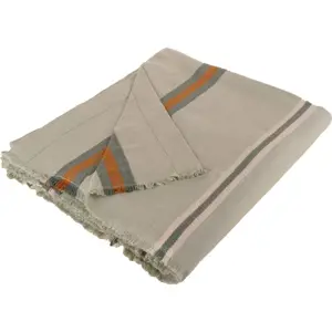 Produkt Šedo-zelený přehoz přes postel ze směsi bavlny a lnu Buldan's Aren, 180 x 240 cm