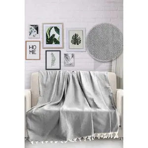 Produkt Šedý bavlněný přehoz přes postel Viaden HN, 170 x 230 cm