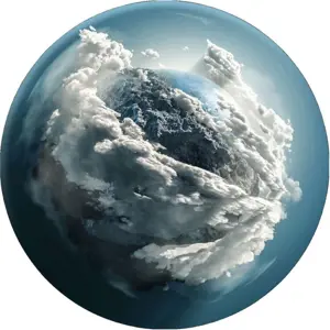 Skleněný obraz ø 70 cm Clouds – Styler