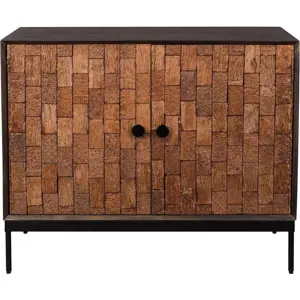 Skříňka z mangového dřeva v přírodní barvě 100x80 cm Chisel – Dutchbone