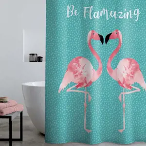 Produkt Sprchový závěs 180x180 cm Flamingo - Catherine Lansfield