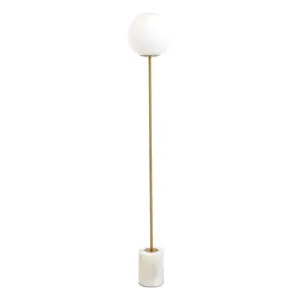 Produkt Stojací lampa v bílo-zlaté barvě (výška 156 cm) Medina – Light & Living