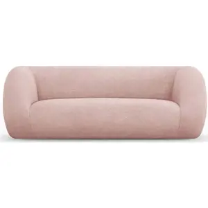 Produkt Světle růžová pohovka z textilie bouclé 210 cm Essen – Cosmopolitan Design