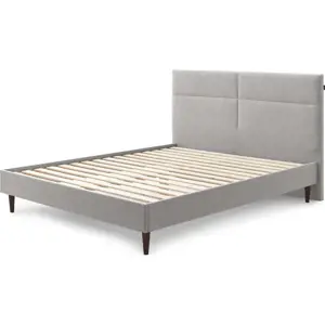 Produkt Světle šedá čalouněná dvoulůžková postel s roštem 180x200 cm Elyna – Bobochic Paris