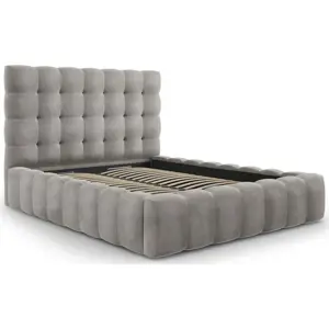 Produkt Světle šedá čalouněná dvoulůžková postel s úložným prostorem s roštem 140x200 cm Bali – Cosmopolitan Design