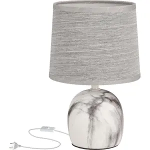 Produkt Světle šedá stolní lampa s textilním stínidlem (výška 25 cm) Adelina – Candellux Lighting