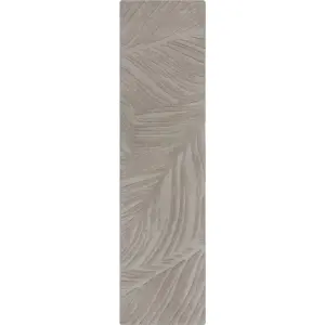 Produkt Světle šedý vlněný koberec běhoun 60x230 cm Lino Leaf – Flair Rugs