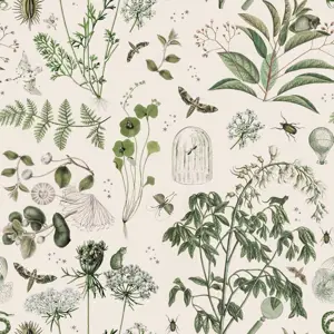 Produkt Tapeta z netkané textilie 100 cm x 280 cm Green Botanical Stories – Dekornik