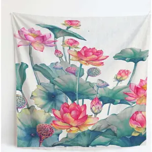 Produkt Tapiserie 140x140 cm Pink Flowers – Really Nice Things